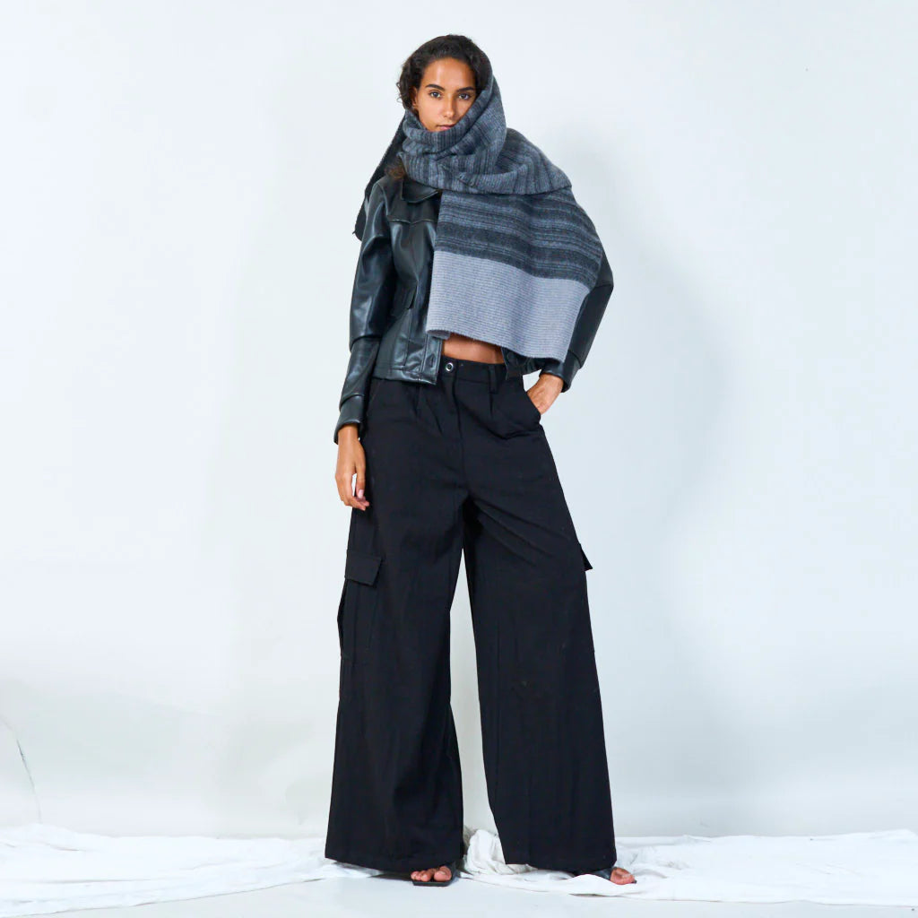 Minimalist color block scarf