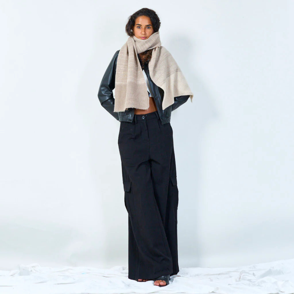 Minimalist color block scarf