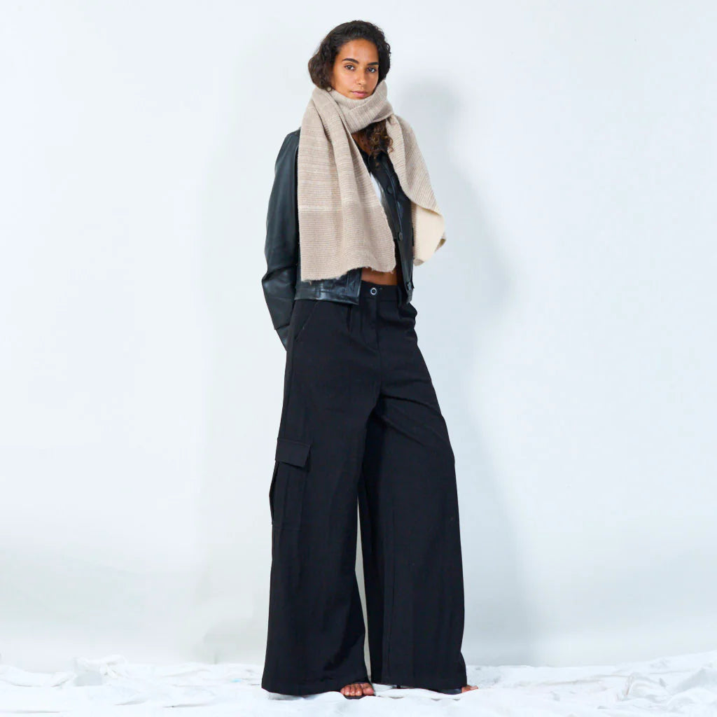 Minimalist color block scarf