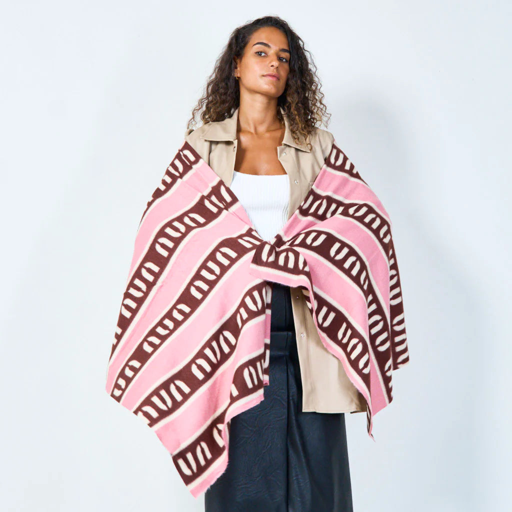 Modern striped pattern scarf