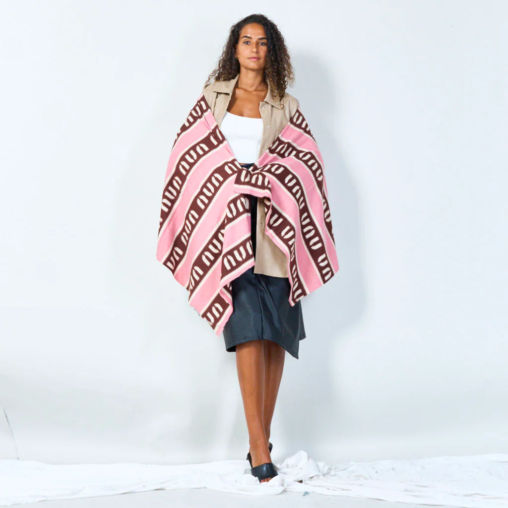 Modern striped pattern scarf
