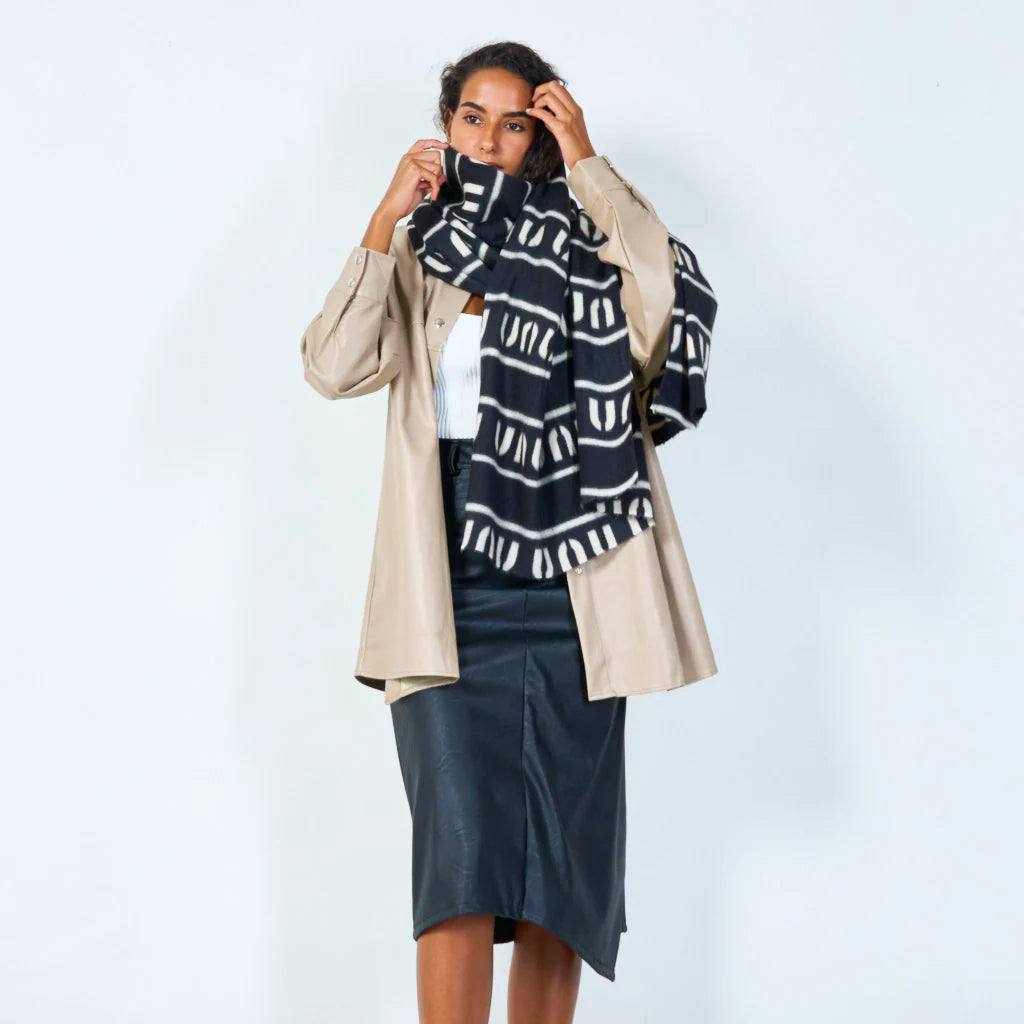 Modern striped pattern scarf