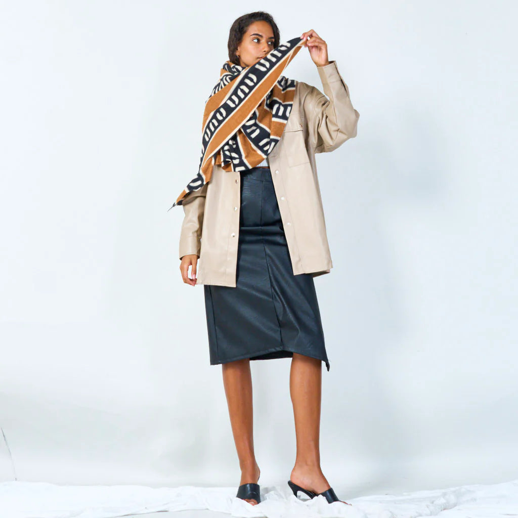 Modern striped pattern scarf